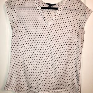 Brand New! Tommy Hilfiger sheer polkadot blouse. L